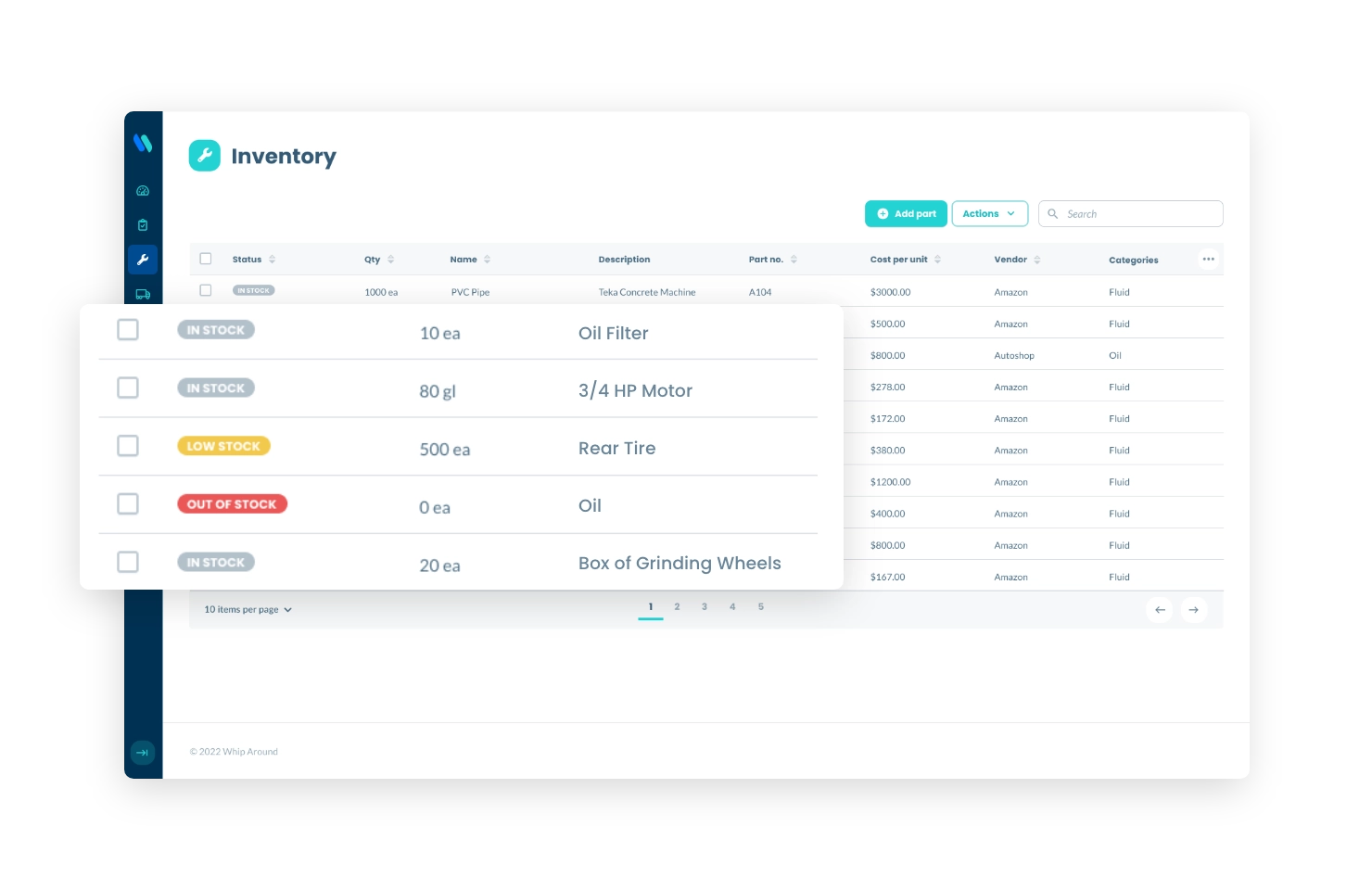 Parts & inventory tracking