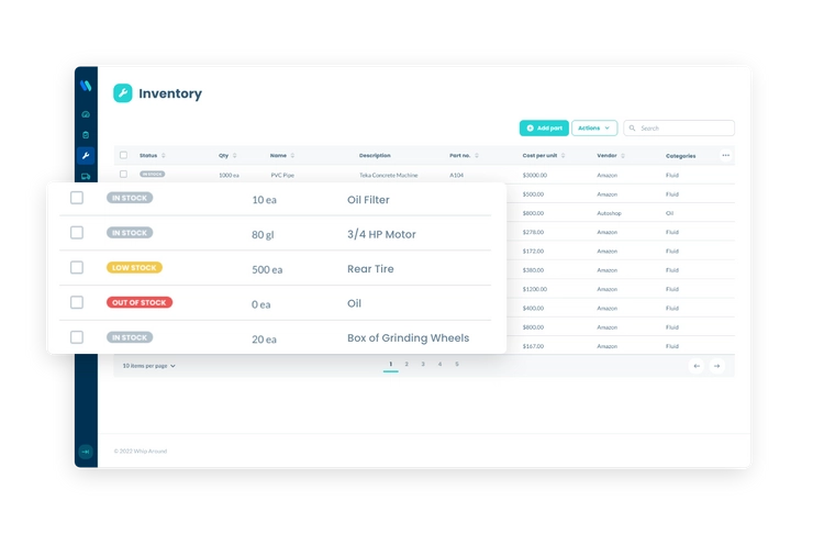 Parts & inventory tracking