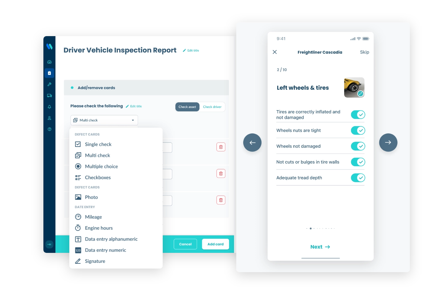 Custom digital inspection forms